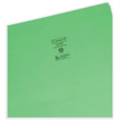 Clearance Straight Tabs Legal Size 0.75 in. Expansion Reinforced Top Tab Colored File Folders - Green (100/Box) Filing & Folders