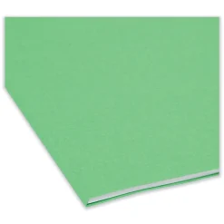 Clearance Straight Tabs Legal Size 0.75 in. Expansion Reinforced Top Tab Colored File Folders - Green (100/Box) Filing & Folders