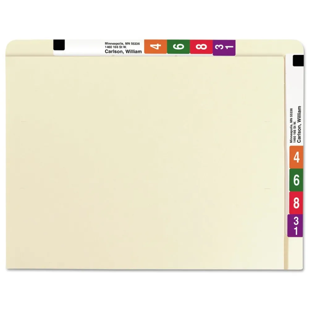 Sale Straight Tabs Letter Size 0.75 in. Expansion Heavyweight End Tab Conversion File Folders - Manila (100/Box) Filing & Folders