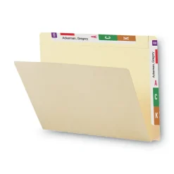 Sale Straight Tabs Letter Size 0.75 in. Expansion Heavyweight End Tab Conversion File Folders - Manila (100/Box) Filing & Folders