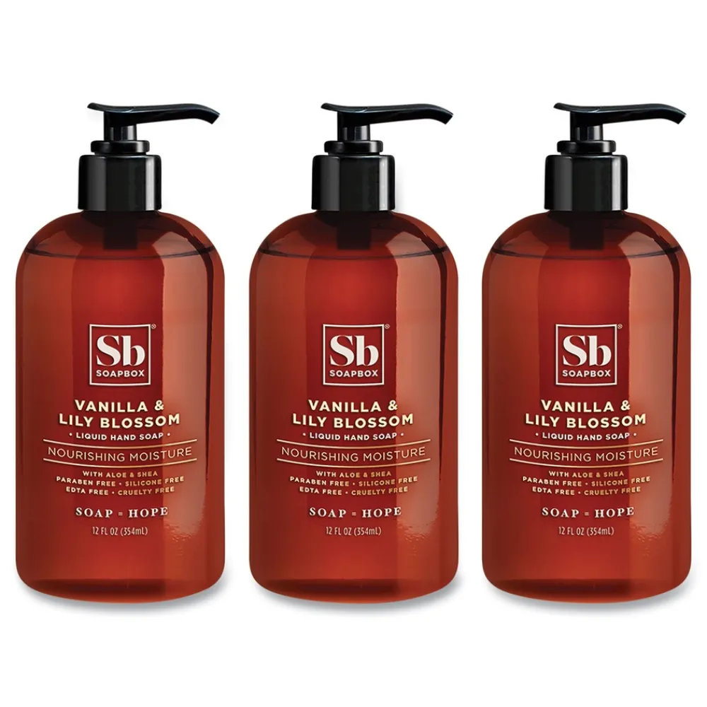 New 12 oz Hand Soap - Vanilla and Lily Blossom Scent (3/Box) Skin Care & Personal Hygiene