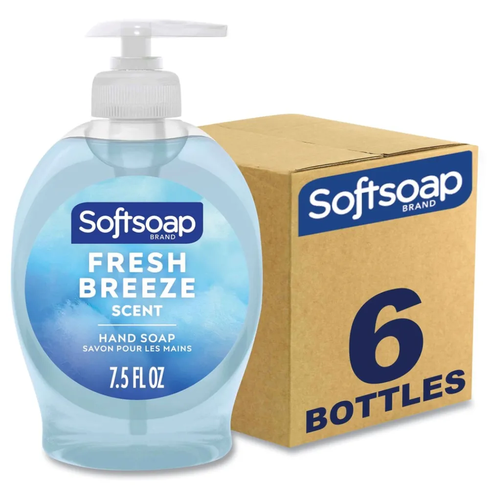 Hot US04964A 7.5 oz. Liquid Hand Soap Pumps - Fresh Breeze Scent (6/Carton) Skin Care & Personal Hygiene