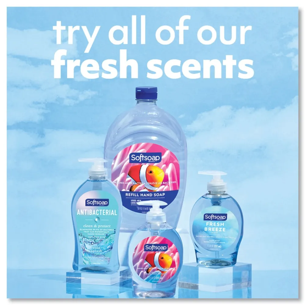 Hot US04964A 7.5 oz. Liquid Hand Soap Pumps - Fresh Breeze Scent (6/Carton) Skin Care & Personal Hygiene