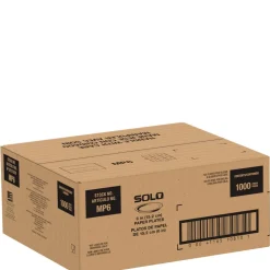 Online 6 in. Diameter ProPlanet Seal Compostable Paper Dinnerware Plate - White (1000/Carton) Tabletop And Serveware