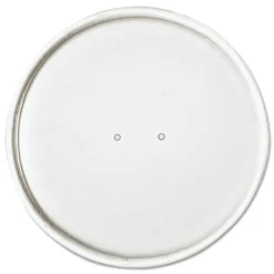Online 3.9 in. Diameter x 0.9 in. h Vented Paper Lids for Food Containers, For 16 oz Containers - White (25/Bag, 20 Bags/Carton) Tabletop And Serveware
