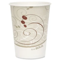 Sale 16 oz. Double Sided Poly Paper Cold Cups - Symphony Design (1000/Carton) Tabletop And Serveware