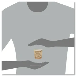 Clearance 4 oz. Mistique Design Single Sided Poly Paper Hot Cups (1000/Carton) Tabletop And Serveware