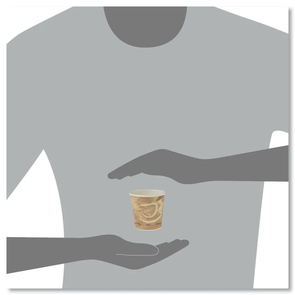 Clearance 4 oz. Mistique Design Single Sided Poly Paper Hot Cups (1000/Carton) Tabletop And Serveware