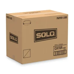 New 16 oz Spiral-Wound Paper Hot Cup Lids - White (20/Carton) Tabletop And Serveware