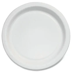New Bare Eco-Forward 6 in. Diameter ProPlanet Seal Clay-Coated Paper Plate - White/Brown/Green (1000/Carton) Tabletop And Serveware