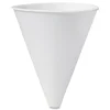Hot Bare Eco-Forward 10 oz. ProPlanet Seal Treated Paper Funnel Cups - White (1000/Carton) Tabletop And Serveware