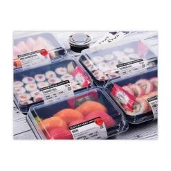 New Creative Carryouts Hinged Plastic Hot Deli Boxes - Medium, Black/Clear (200/Carton) Tabletop And Serveware