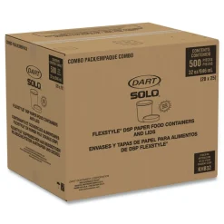 Discount KHB32A-J8000 32 oz Flexstyle Double Poly Paper Food Combo Packs - Symphony (500/Carton) Tabletop And Serveware