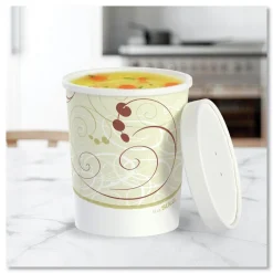 Discount KHB32A-J8000 32 oz Flexstyle Double Poly Paper Food Combo Packs - Symphony (500/Carton) Tabletop And Serveware