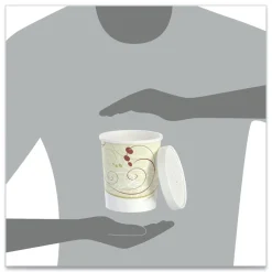 Discount KHB32A-J8000 32 oz Flexstyle Double Poly Paper Food Combo Packs - Symphony (500/Carton) Tabletop And Serveware