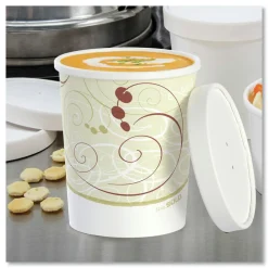 Discount KHB32A-J8000 32 oz Flexstyle Double Poly Paper Food Combo Packs - Symphony (500/Carton) Tabletop And Serveware