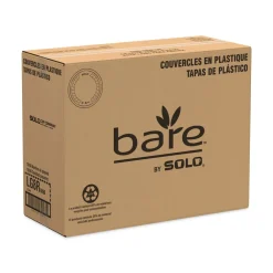 New LG8R-0090 Bare Eco-Forward ProPlanet Seal RPET Plastic Deli Container Recessed Lids Fits 8 oz. Volume Capacity - Clear (50/Pack, 10 Packs/Carton) Tabletop And Serveware