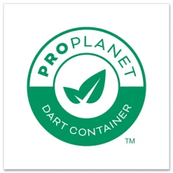 New LG8R-0090 Bare Eco-Forward ProPlanet Seal RPET Plastic Deli Container Recessed Lids Fits 8 oz. Volume Capacity - Clear (50/Pack, 10 Packs/Carton) Tabletop And Serveware