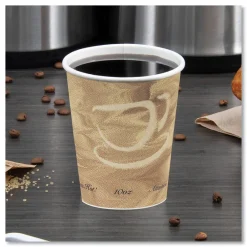 Sale Mistique Design 10 oz Single Sided Poly Paper Hot Cups (50/Bag, 20 Bags/Carton) Tabletop And Serveware