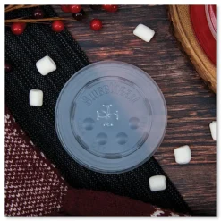 Outlet Polystyrene Plastic Flat Straw-Slot Cold Cup Lids Fits 12 oz to 24 oz Cups - Translucent (125/Pack, 16 Packs/Carton) Tabletop And Serveware