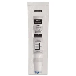 New Recycled Content PCF Paper Hot Cups ProPlanet Seal 8 oz White/Blue (1000/Carton) Tabletop And Serveware