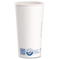 Hot Recycled Content PCF Paper Hot Cups ProPlanet Seal 20 oz White/Blue 600/Carton Tabletop And Serveware