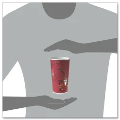 420SI-0041 20 oz. Bistro Design Single-Sided Poly Paper Hot Cups (600/Carton) Tabletop And Serveware