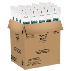 Hot Thermoguard 16 oz Sustainable Forest Print Insulated Paper Hot Cups - White (600/Carton) Tabletop And Serveware