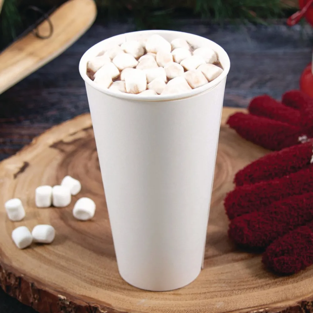 Online Thermoguard 20 oz Sustainable Forest Print Insulated Paper Hot Cups - White (600/Carton) Tabletop And Serveware