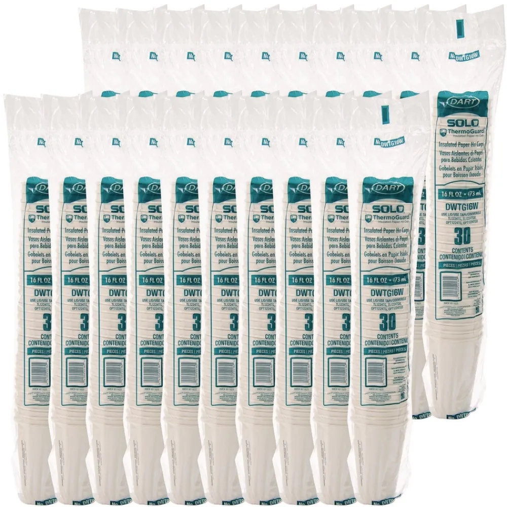 Sale Thermoguard Insulated Paper Hot Cups 16 oz White Sustainable Forest Design 30/Pack Tabletop And Serveware
