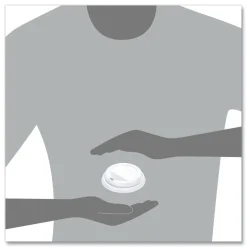 Traveler Cappuccino Style Dome Lid for 10 oz. to 24 oz. Cups - White (100/Pack, 10 Packs/Carton) Tabletop And Serveware