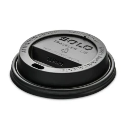 Sale Traveler Cappuccino Style Dome Lid Fits 8 oz Cups - Black (1000/Carton) Tabletop And Serveware