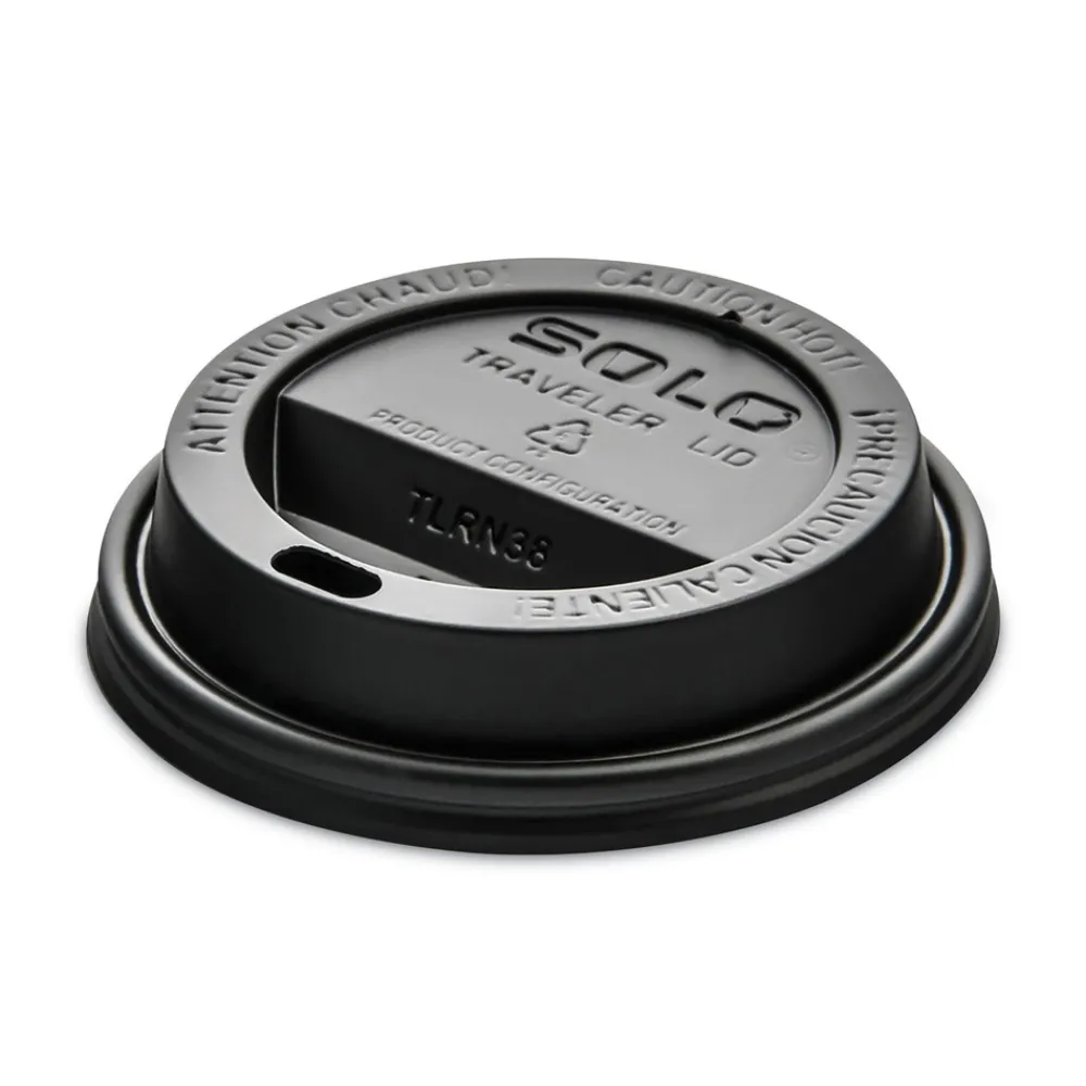 Sale Traveler Cappuccino Style Dome Lid Fits 8 oz Cups - Black (1000/Carton) Tabletop And Serveware