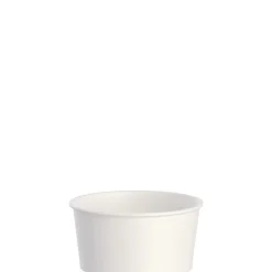 New VS606X-02050 3.83 in. x 1.99 in. 6 oz. Double Poly Paper Food Container - White (1000/Carton) Tabletop And Serveware