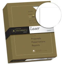 Sale 95 Bright 24 lbs. Bond Weight 8.5 in. x 11 in. 25% Cotton Laser Paper - White (500/Ream) Cleaning & Janitorial Supplies