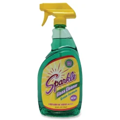 Sale 33.8 oz. Bottle Green Formula Glass Cleaner (12/Carton) Cleaning & Janitorial Supplies