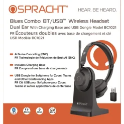 Clearance Blues Combo Binaural Headset Over The Ear Black Office Electronics & Batteries