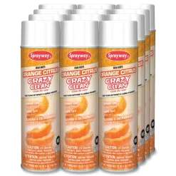 Outlet 19 oz. Aerosol Spray Orange Citrus Crazy Clean - Orange Scent (12/Carton) Odor Control