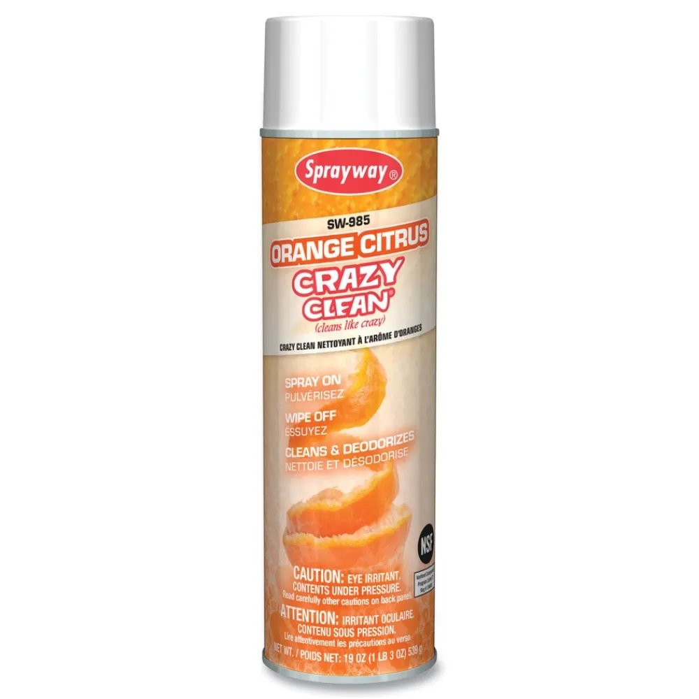 Outlet 19 oz. Aerosol Spray Orange Citrus Crazy Clean - Orange Scent (12/Carton) Odor Control