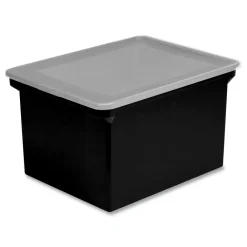 Clearance 13.9 in. x 18.3 in. x 10.6 in. Legal/Letter Tote with Comfort Edges - Black (4/Carton) Desk Accessories & Office Organizers