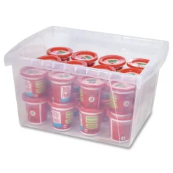 Clearance Storage Bins, with Snap-On Lid, 4 gal, 11.25 x 13.53 x 7.87, Translucent, 6/Pack Desk Accessories & Office Organizers