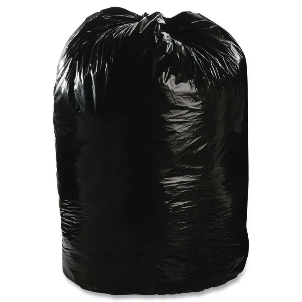 Outlet 36 in. x 58 in. 1.5 mil. 60 Gallon Total Recycled Content Plastic Trash Bags - Brown/ Black (100/Carton) Trash & Waste Bins