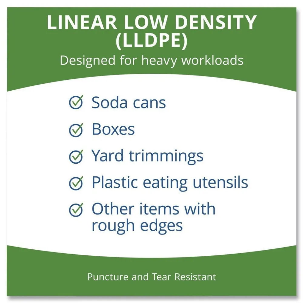 Outlet 36 in. x 58 in. 1.5 mil. 60 Gallon Total Recycled Content Plastic Trash Bags - Brown/ Black (100/Carton) Trash & Waste Bins