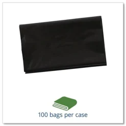 Sale 43 in. x 49 in. 56-Gallon 1.5 mil. Total Recycled Content Plastic Trash Bags - Black/Brown (100/Carton) Trash & Waste Bins
