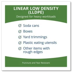 Sale 43 in. x 49 in. 56-Gallon 1.5 mil. Total Recycled Content Plastic Trash Bags - Black/Brown (100/Carton) Trash & Waste Bins
