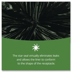 Sale 43 in. x 49 in. 56-Gallon 1.5 mil. Total Recycled Content Plastic Trash Bags - Black/Brown (100/Carton) Trash & Waste Bins