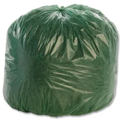 Outlet Controlled Life-Cycle 33 in. x 40 in. 1.1 mil. 33 Gallon Plastic Trash Bags - Green (40/Box) Trash & Waste Bins