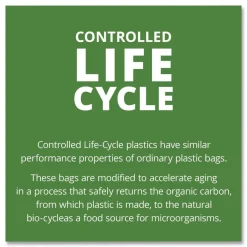 Outlet Controlled Life-Cycle 33 in. x 40 in. 1.1 mil. 33 Gallon Plastic Trash Bags - Green (40/Box) Trash & Waste Bins