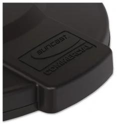 Sale Utility Trash Can Lid for 44 gal Trash Can, 24.88-in Diameter x 3-in, Black Trash & Waste Bins