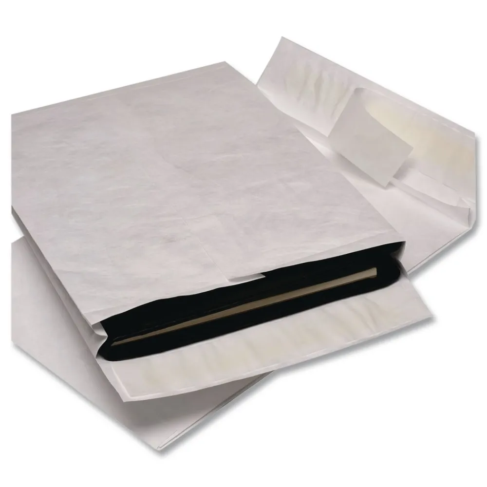 Hot 12 in. x 16 in. No. 15-1/2 Heavyweight 18 lbs. Tyvek Open End Expansion Mailers - White (100/Carton) Pens, Pencils & Markers